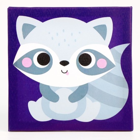 Painting Pompons "Raccoon", 20 x 20 cm-3