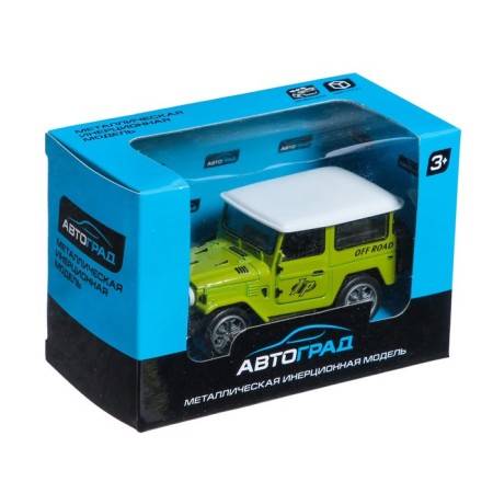 Metal jeep machine, inertial, green color-3