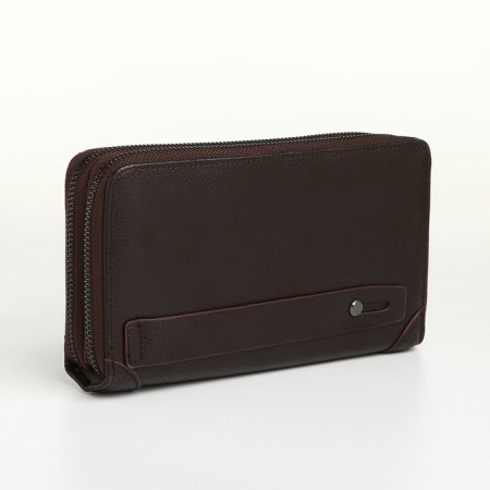 Male clutch on lightning, textura, brown color-1