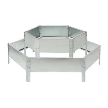 Galled flowerbed, 2 tiers, d = 60–100 cm, h = 30 cm, gray, Greengo-7
