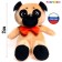 Soft toy "dog pugs", with a red bow-butch, 25 cm