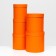 Set of round boxes 5 in 1 "paints", orange, 25 x 25 x 25 - 19 x 19 x 19 cm