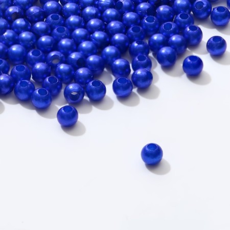 Beads No. 4 “Pearls”, 500 g (+/- 20 g), blue color