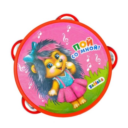 A set of musical instruments "Sing with me": a tambourine, 2 maratas, breeding accordion, mix-3