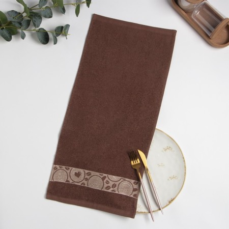 A towel 30x60 cm, coffee, brown mix, 340 gr/m, maistra, cotton
