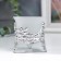 Glass candlestick, 1 candle "Flowers" silver 6.5x6x6 cm