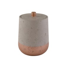 Axentia Concrete storage capacity for a bathroom of gray ceramics Ø 10 cm