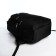 Youth backpack from textiles, 2 parts with lightning, 4 pockets, black color
