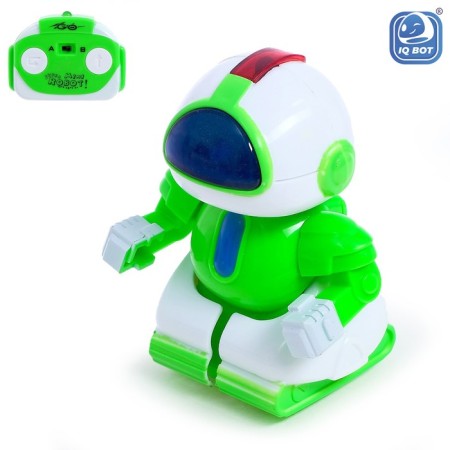 Robot radio -controlled "minibot", light effects, green color