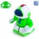 Robot radio -controlled "minibot", light effects, green color