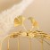 Standing for desserts 2-tier "marble", d = 21 cm, golden color of gold