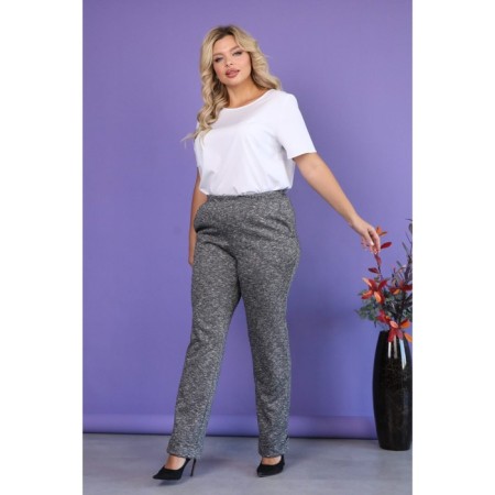 Female trousers, size 62, gray color-4