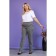 Female trousers, size 62, gray color