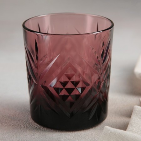 Low glass glass "Salzburg", 300 ml, lilac color-3