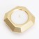 Candle "Square" in the candlestick with beveled corners is small, 9x3.5cm, gold