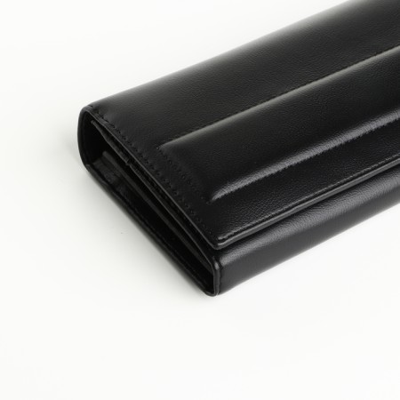 Women's wallet on magnets, black color-2