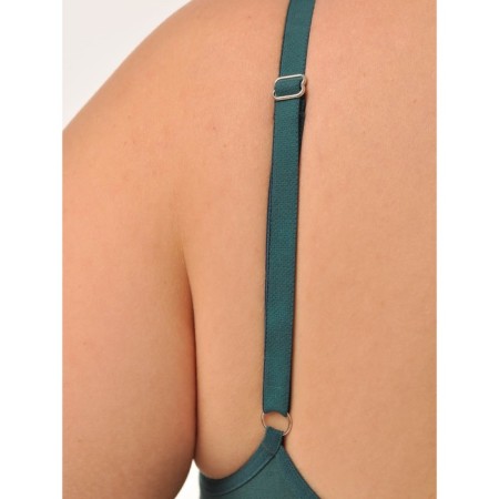 Female top on adjustable straps with mirey top with cup cups, size 52-54, emerald color-1