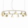Suspended chandelier Mantra Shell, Led, 6360lm, 3000k, 300 mm, gold color