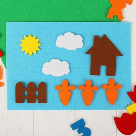A toy made of felt "Pets", set: 36 elements, 2 basics-1
