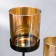 Summary Metal, glass for 3 candles "Etna" D-5 cm, black 7.5x23x31 cm