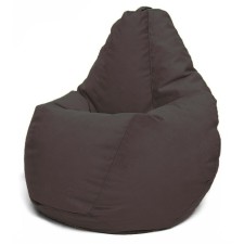 The hand-bag “Pear” is positive Luma, size L, diameter 80 cm, height 100 cm, velor, brown color