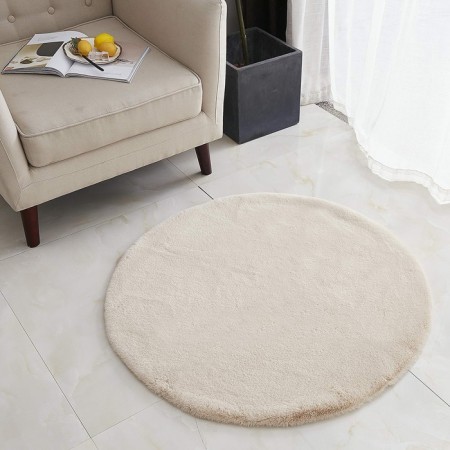 Plush mat Sofi de Marko, size 100x100 cm, beige color