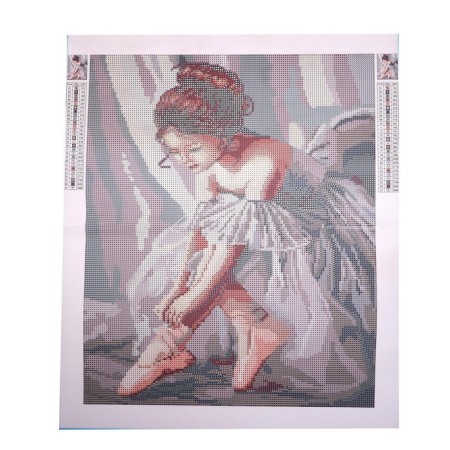 Diamond mosaic with full filling on the canvas "Ballerina", 40 x 50 cm-2