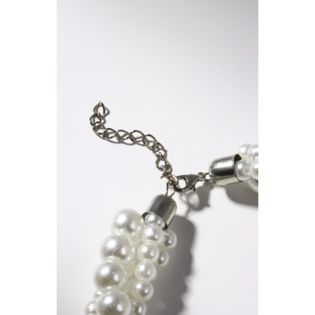 Beads "Pearls" burn, ball No. 6.10, white color, l = 45 cm-3