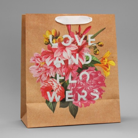 Package Gift Craft Vertical, Packaging, Love and Flowers, 23 x 27 x 11.5 cm-3