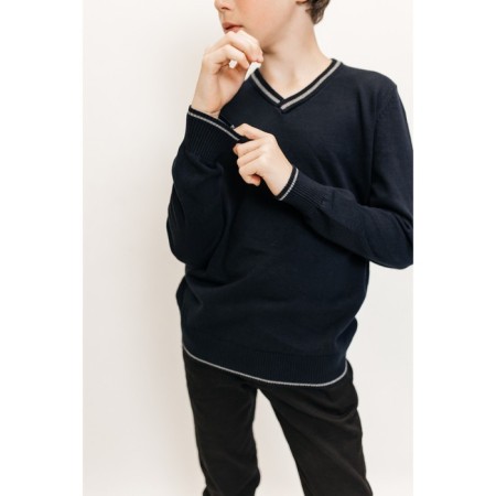 Jumper for boys, height 110-116 cm, dark blue color-7