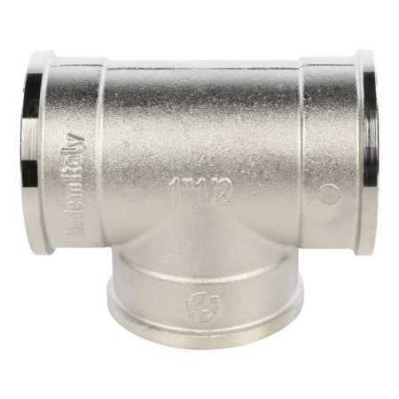 The STOUT SFT -0020-000112, 1 1/2 ", internal/internal thread, nickelled brass-3