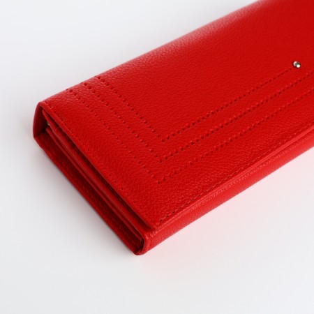 Women's wallet on magnets, red color-2