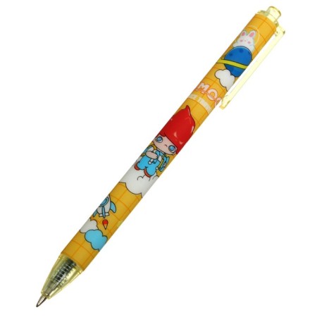 Gel pen, automatic 0.5 mm, black rod, body with a pattern, mix (barcode on a piece)-1
