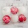 Set of balls plastic D-8 cm, 6 pcs "Elegant pattern" red-white