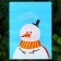New Year. Gift package, with zip-lock fastener, "Snowman with a scarf", 16 x 21.5 ± 1cm.
