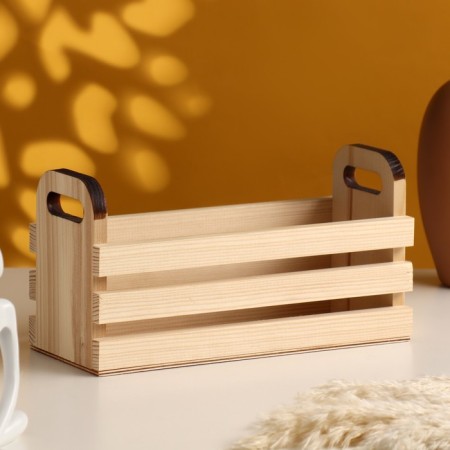 Tricky Kashpo Wooden with handles 24.5x10x13 cm natural