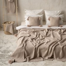 Shifu bedspread, size 220x240 cm, beige color