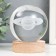Souvenir glass backlight "Solar system" d = 8 cm stand wood, usb 8x8x9.5 cm
