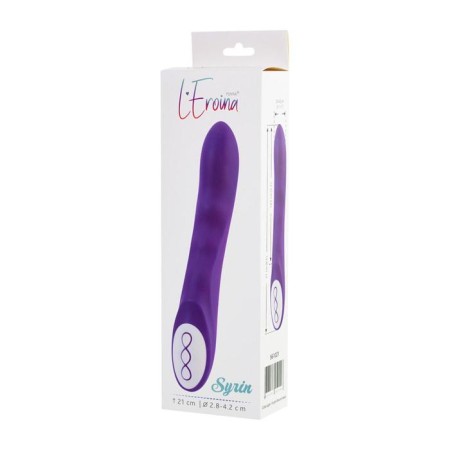 Vibrator L’Eroina by Toyfa Syrin, 10 modes, silicone, purple color, 21 cm, d = 4.2 cm-4