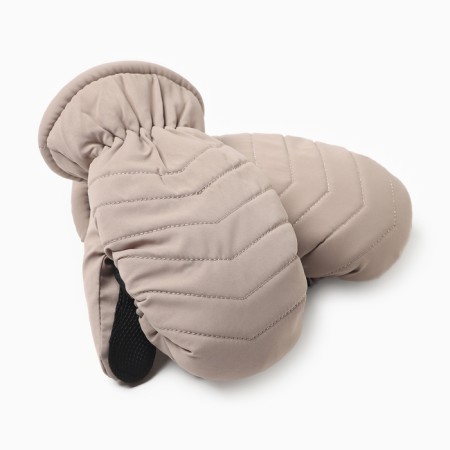 Winter children's mittens minku, beige color, 18cm