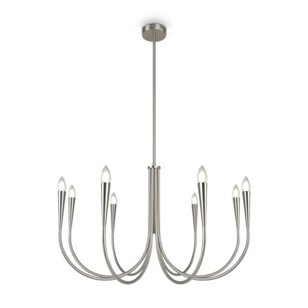 Suspended lamp Freya Fr5253PL-08N Branches, 560x1100 mm, E14, 8x40W, Nickel color