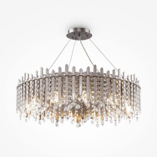 Suspension lamp Maytoni Mod036PL-12N, 12HE14, 40W, 61x61x80.6 cm, Nickel color