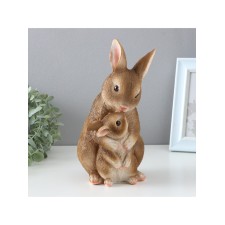 Фигурка "Зайчиха с зайчонком" 15х12х25см