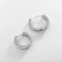 Hooping earrings Xuping nobility, white color in silver, d = 2 cm