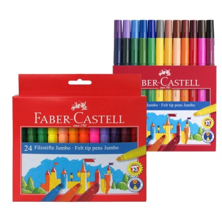 Faber-Castell Jumbo "Castle" FABER-Castell Flomasters in a cardboard box