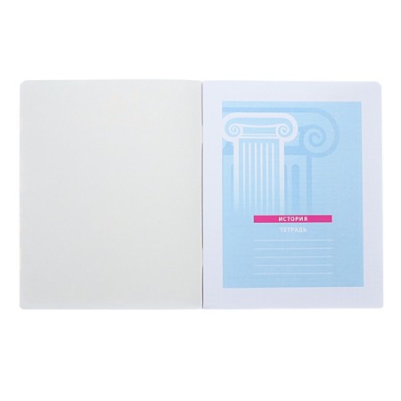A notebook “Neon stories”, 48 sheets in a cage, “History”, cover coated cardboard, VD-LK, Neon, OFSET block-1