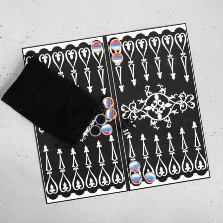 Backgammon in a bag with the President field, 13 x 20 cm-3