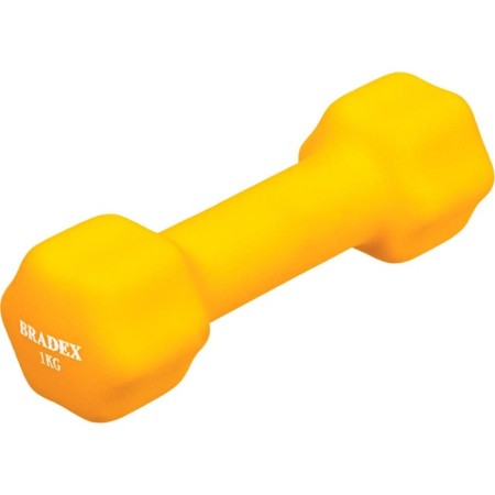 Neoprene dumbbells Bradex SF 0540, yellow, 1 kg