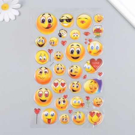 Sticker plastic volumetric "smiles" 14.5x22 cm