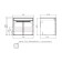 Optima domino cabinet under the QUADRO 60 sink, suspended, without boxes, left/right
